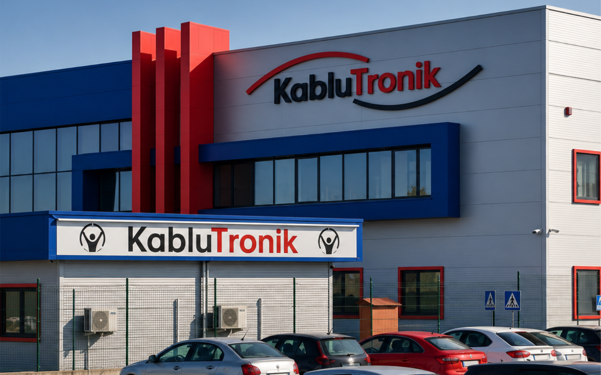 Hală industrială — litere volumetrice și logo fațadă